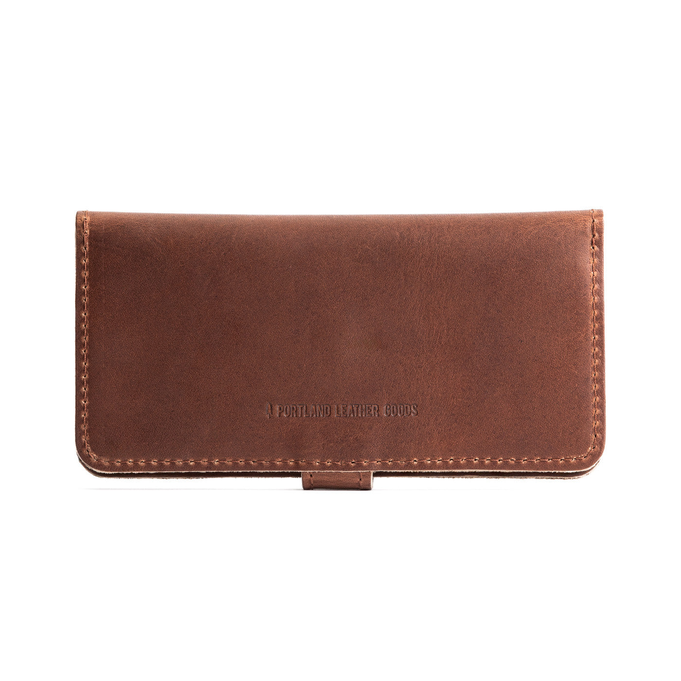 English Tan | Back of closed leather wallet