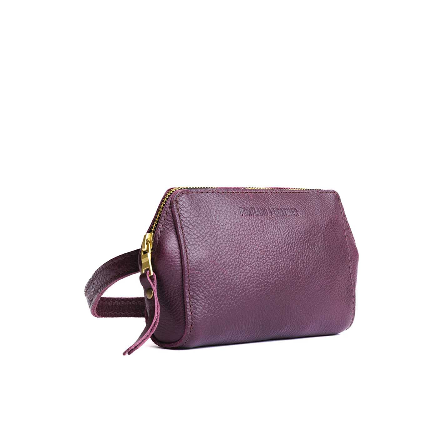  Plum | Petite bag with top zipper closure and adjustable belt strap