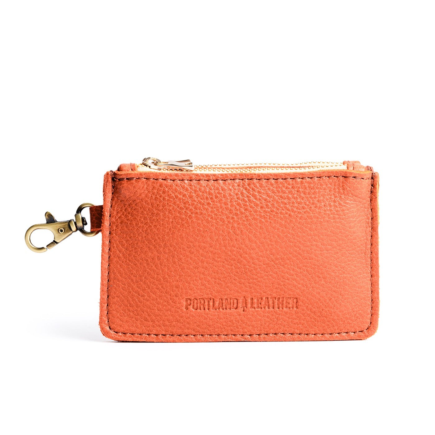 Koi | Leather double zip wallet with keychain clasp