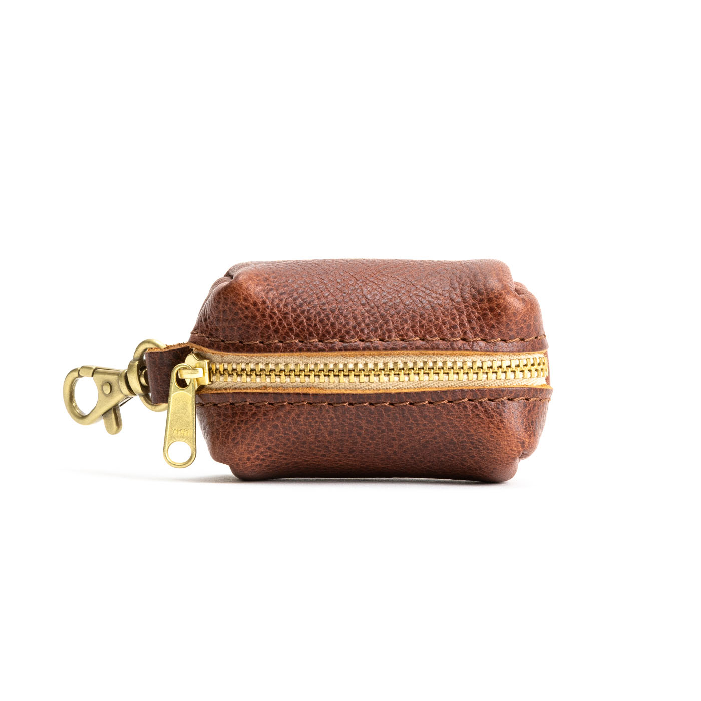 All Color: Nutmeg | Leather small keychain pouch