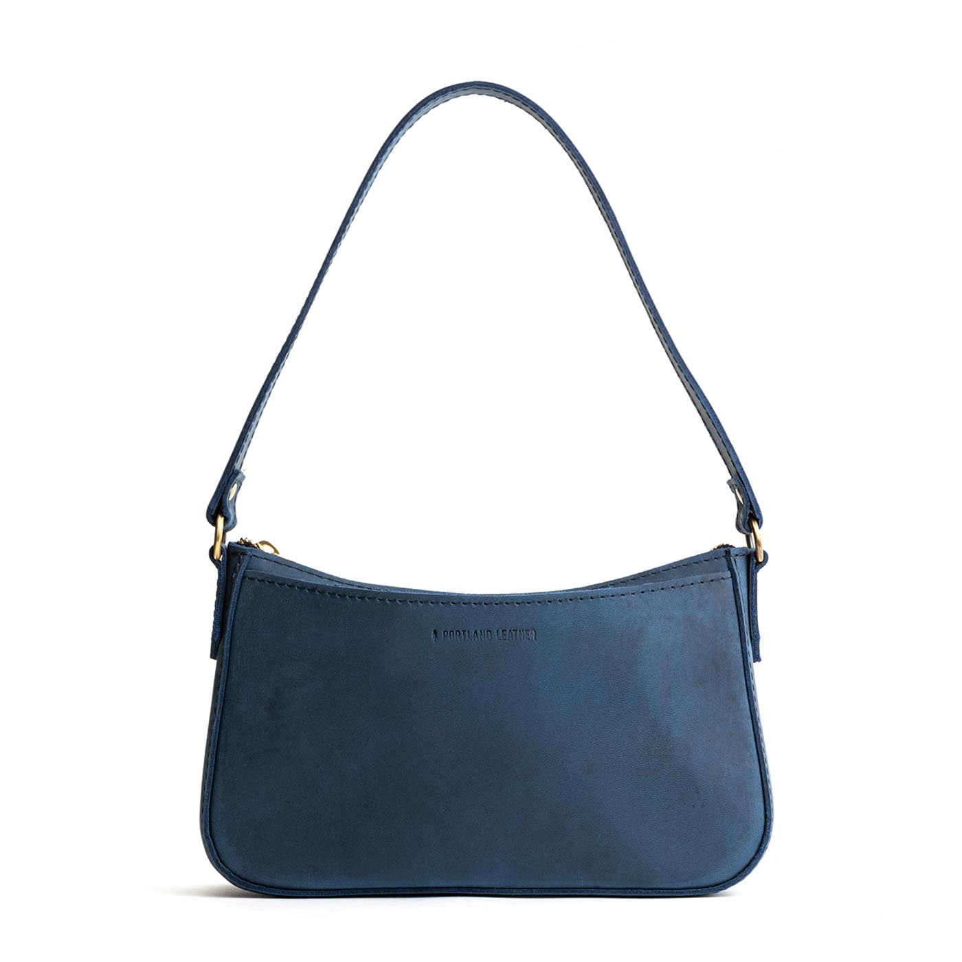  Deep Water | Petite bean shaped shoulder bag with a zipper closure