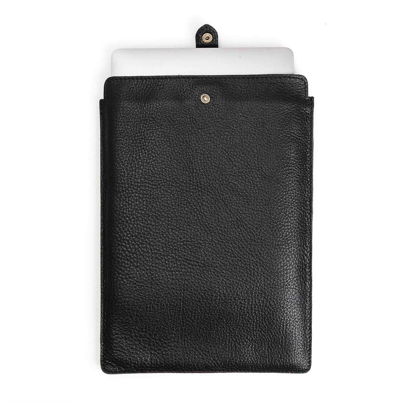 All Color: Pebbled--black | top snap laptop sleeve