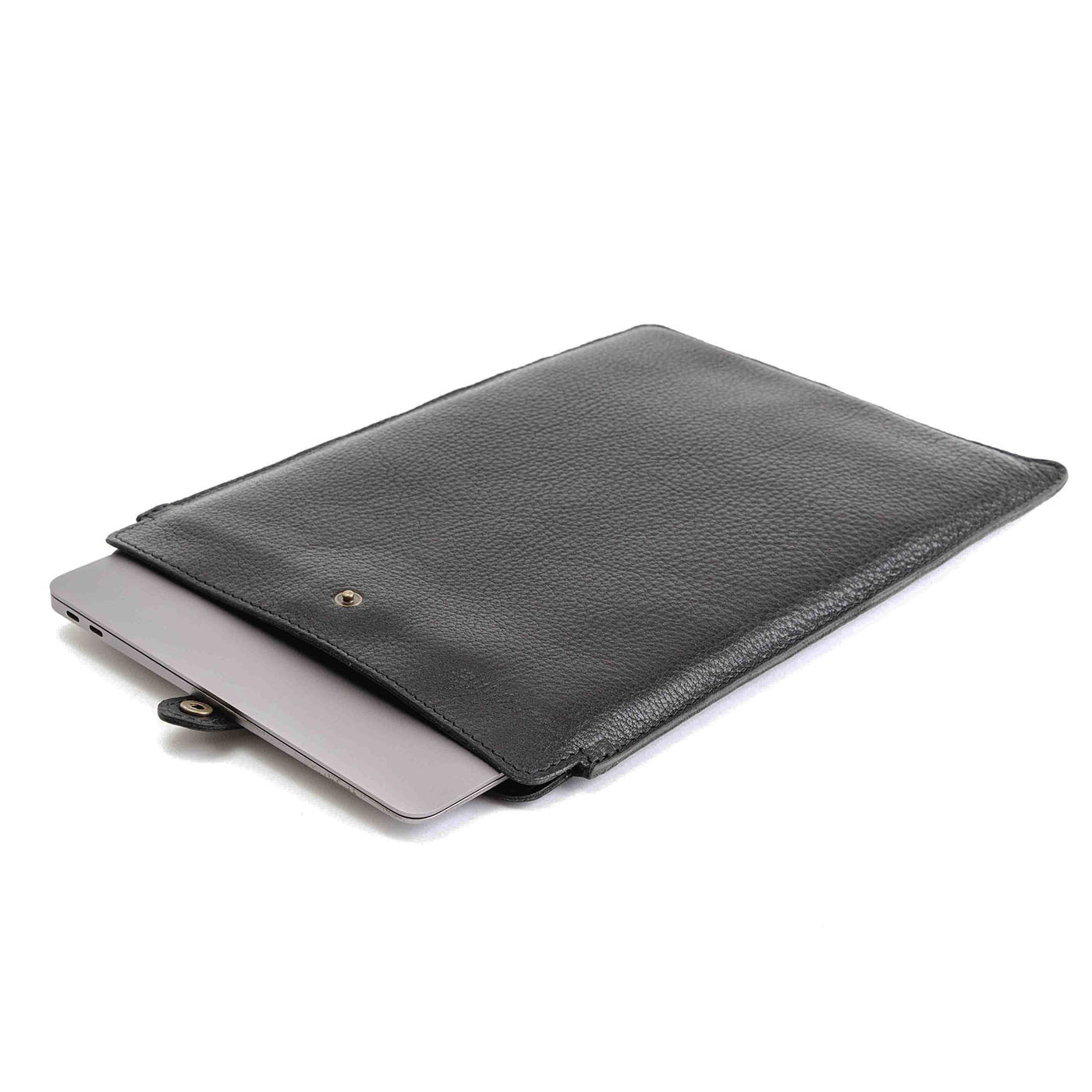 All Color: Pebbled--black | top snap laptop sleeve