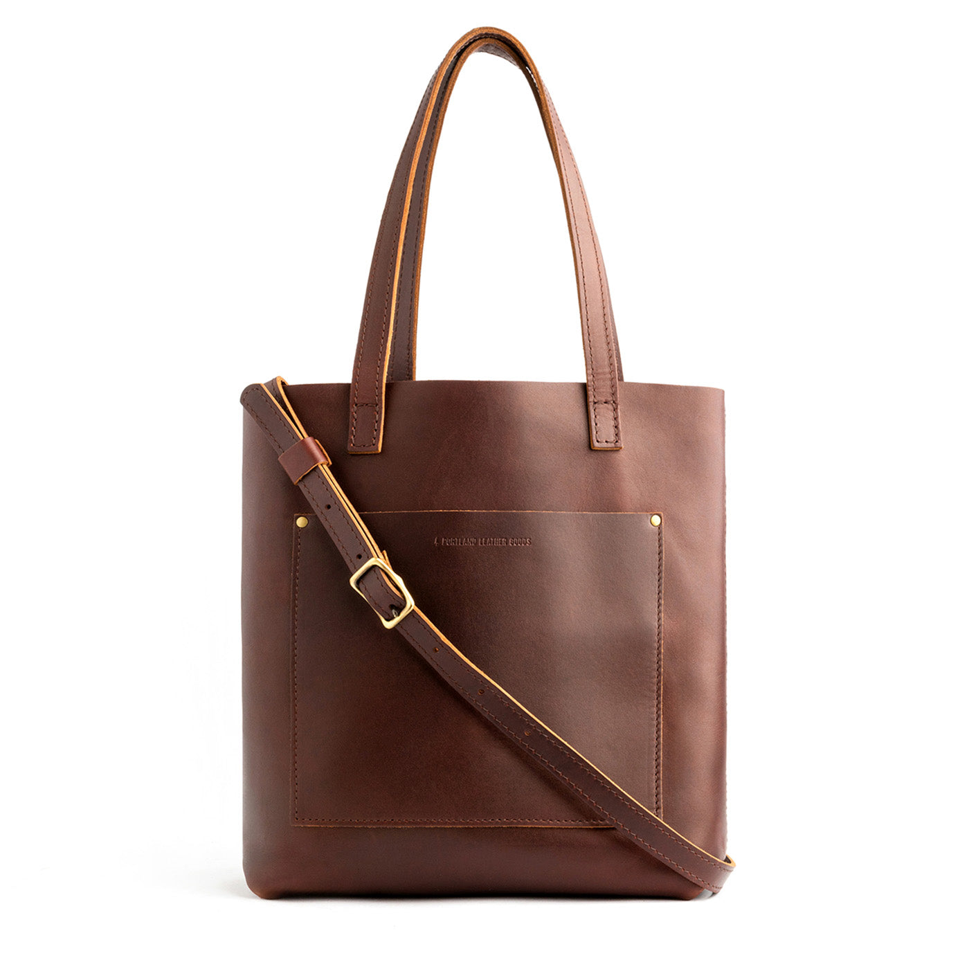  Cognac Classic | Medium Tote with dual shoulder straps and crossbody strap