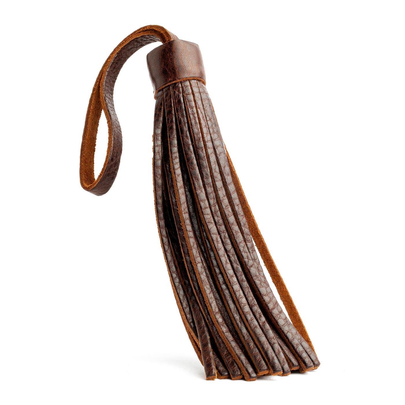 Coldbrew Jumbo | Fringed leather tassel with leather loop