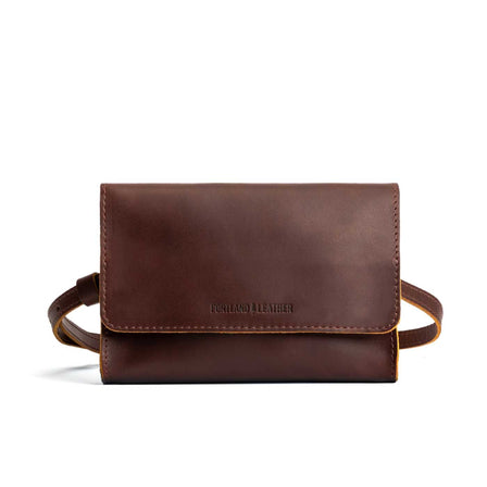  Cognac | Petite bag with magnetic flap closure and adjustable belt strap