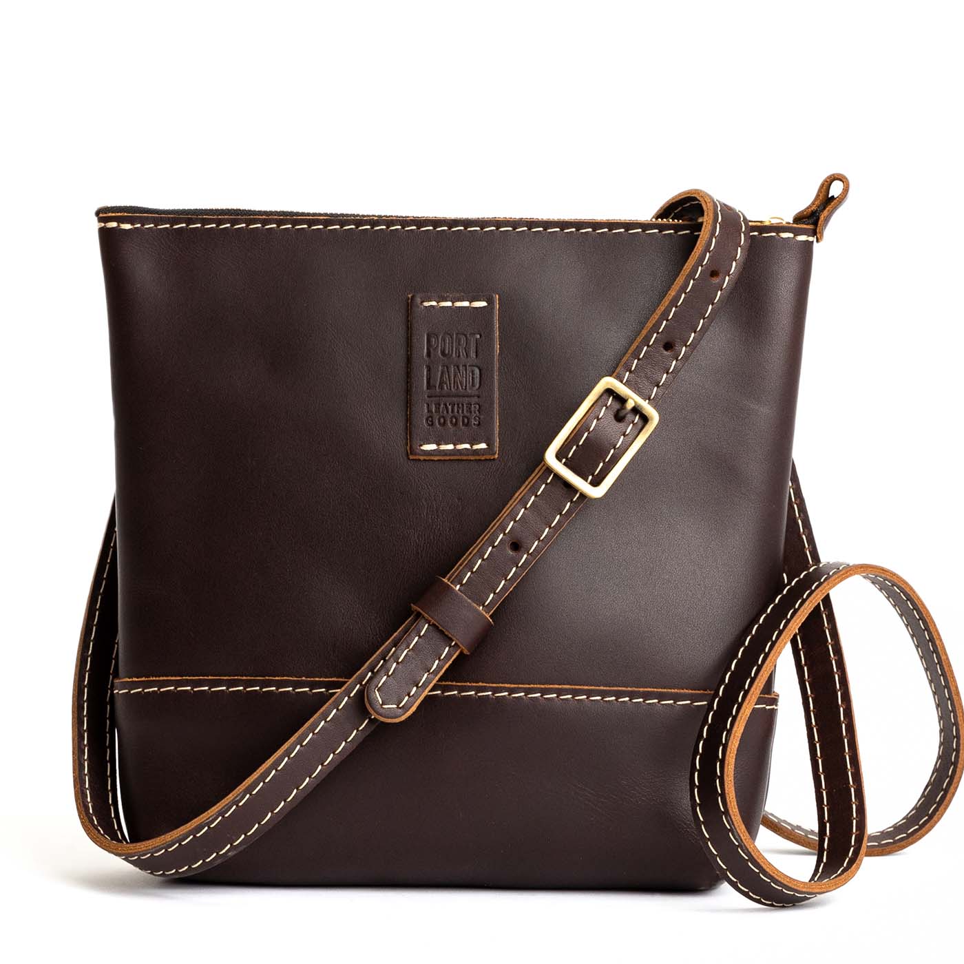  Grizzly  | Small rectangular crossbody purse with top zipper and interior pocket