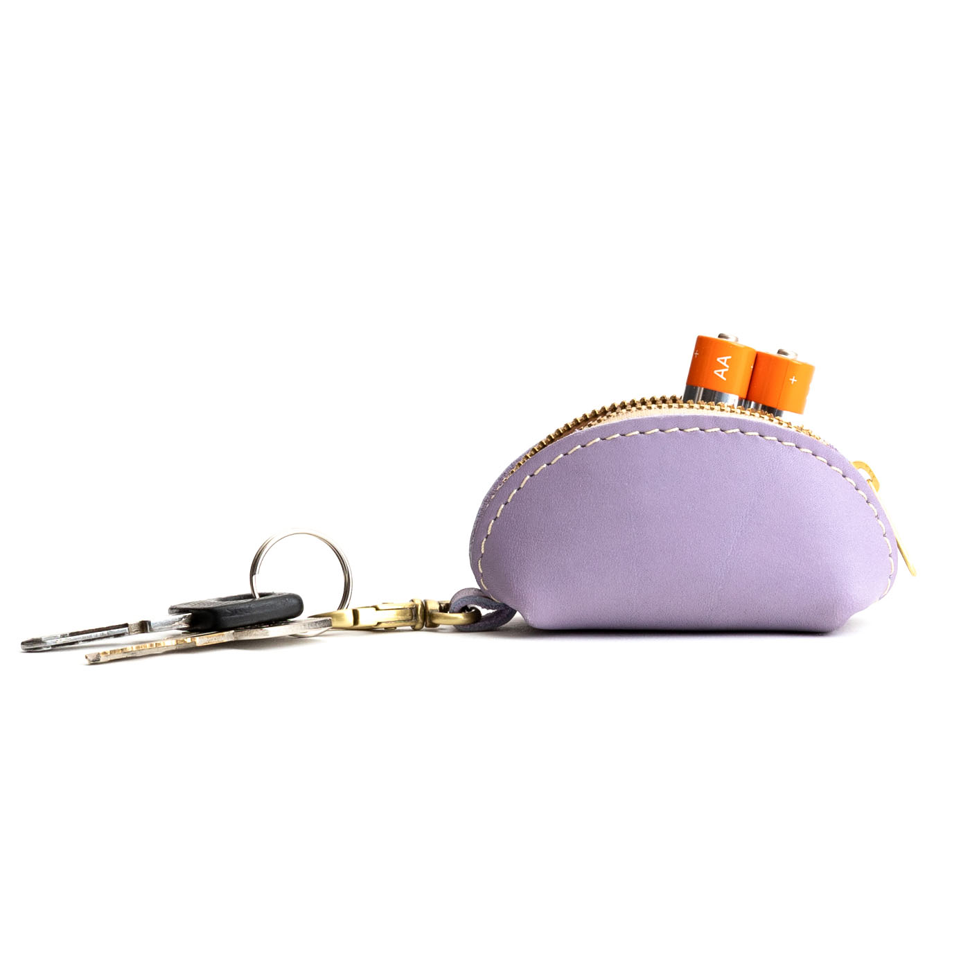 All Color: Lavender | Small taco shaped pouch, swivel lobster clasp