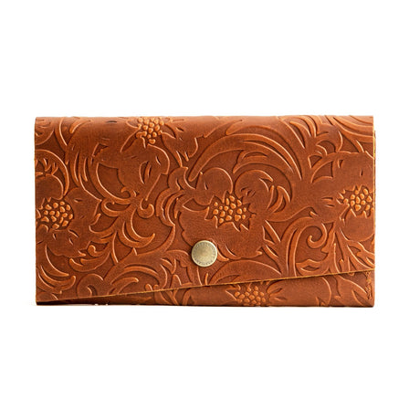 Meadow | Leather wallet with snap closure