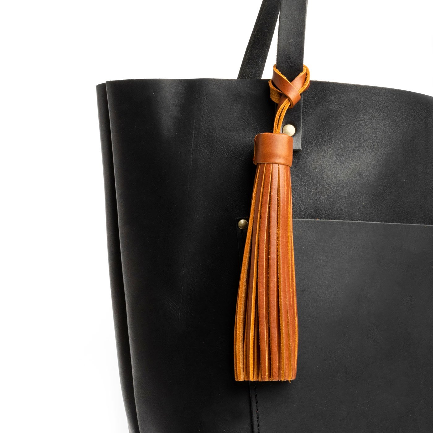 Honey*Jumbo | Fringed leather tassel with leather loop