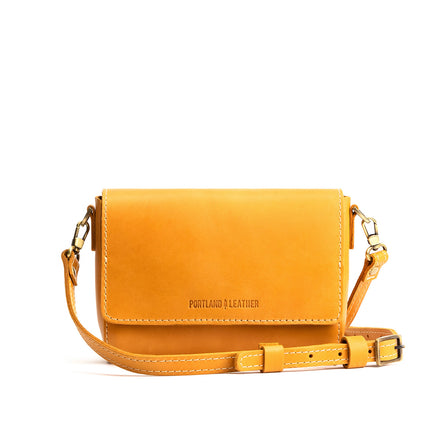 Sunflower*Medium  | Leather Crossbody Bag with Magnetic Messenger Bag Closure