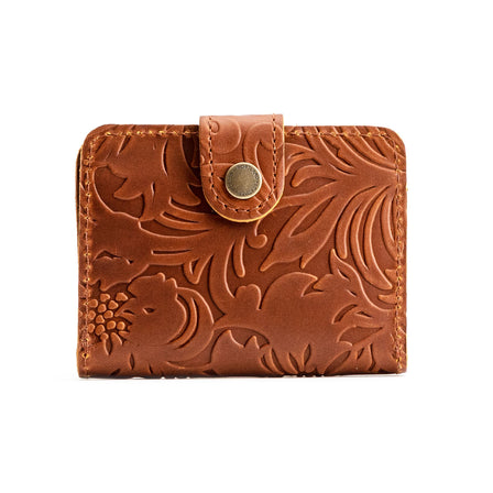 Meadow | Small leather wallet with snap closed