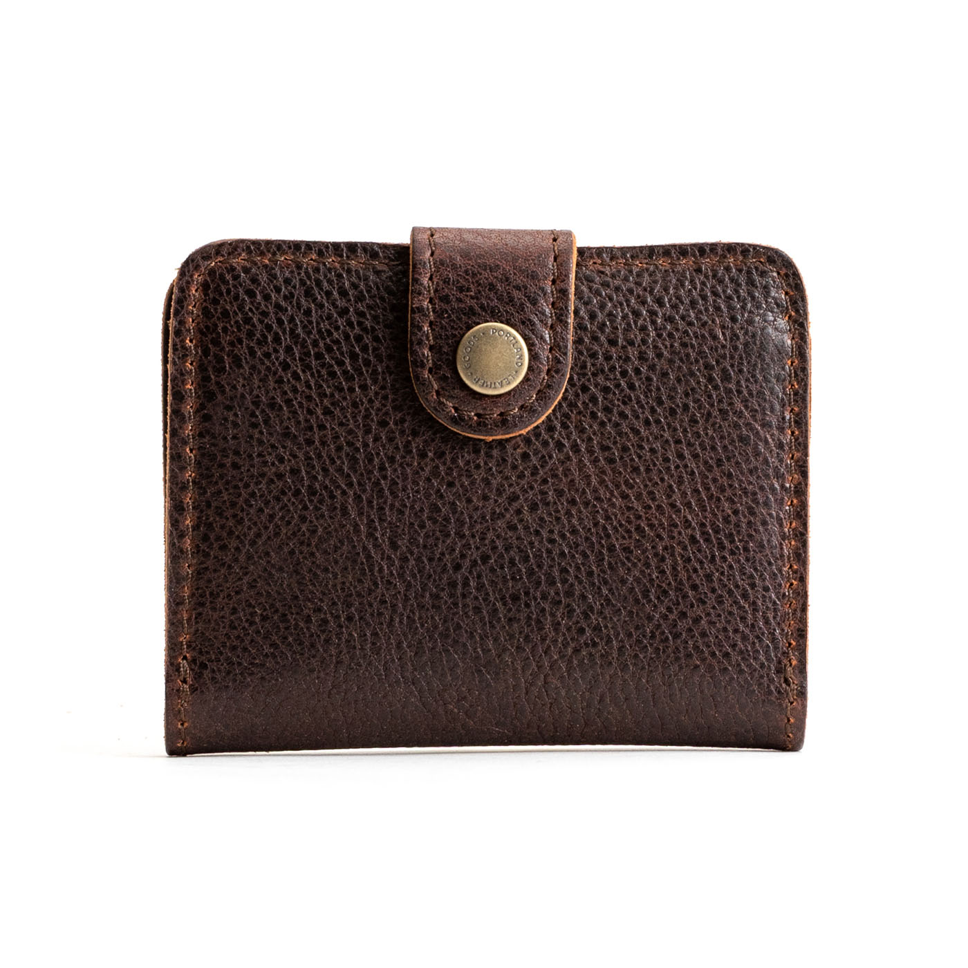 Coldbrew | Small leather wallet with snap closed