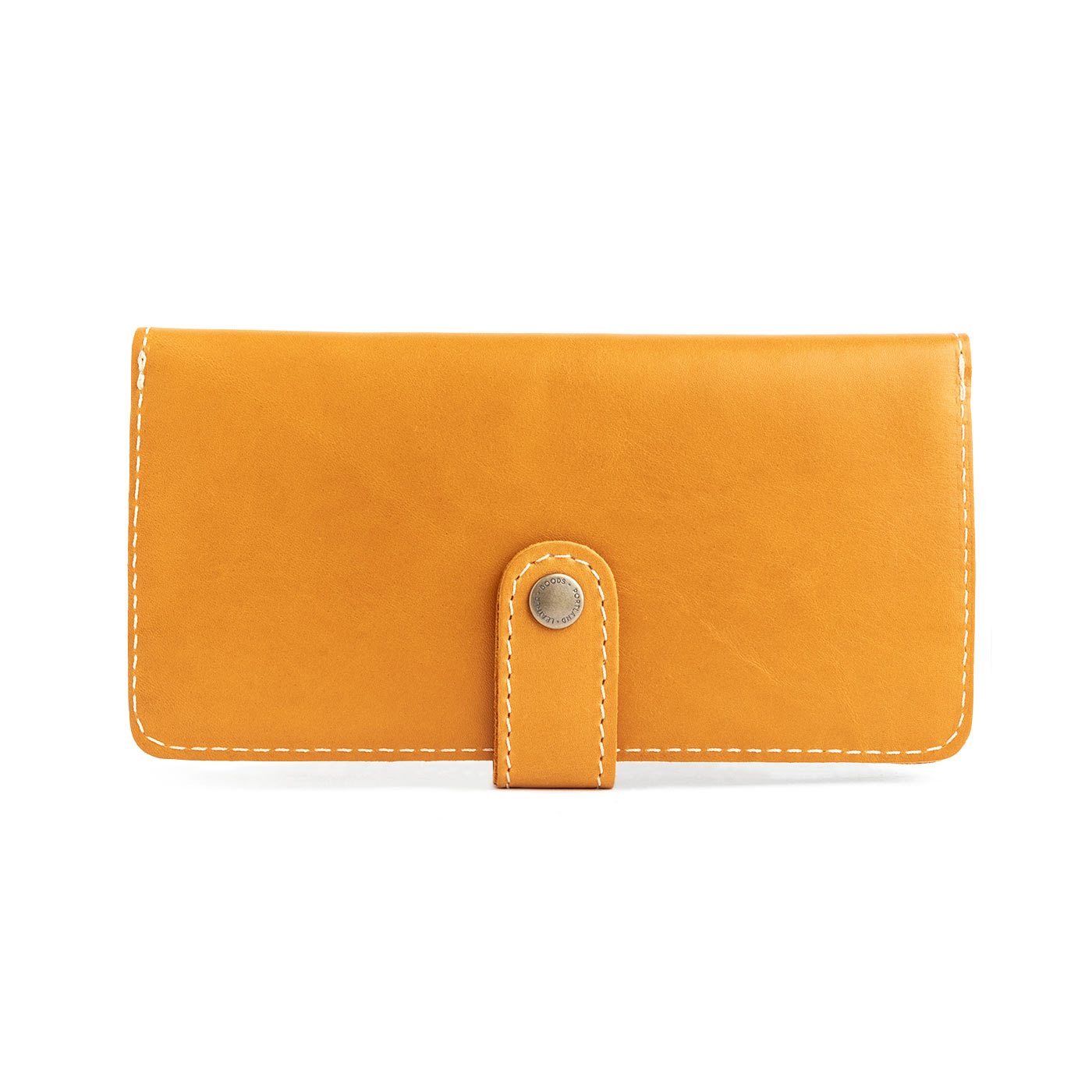 Sunflower | Leather wallet with snap closed