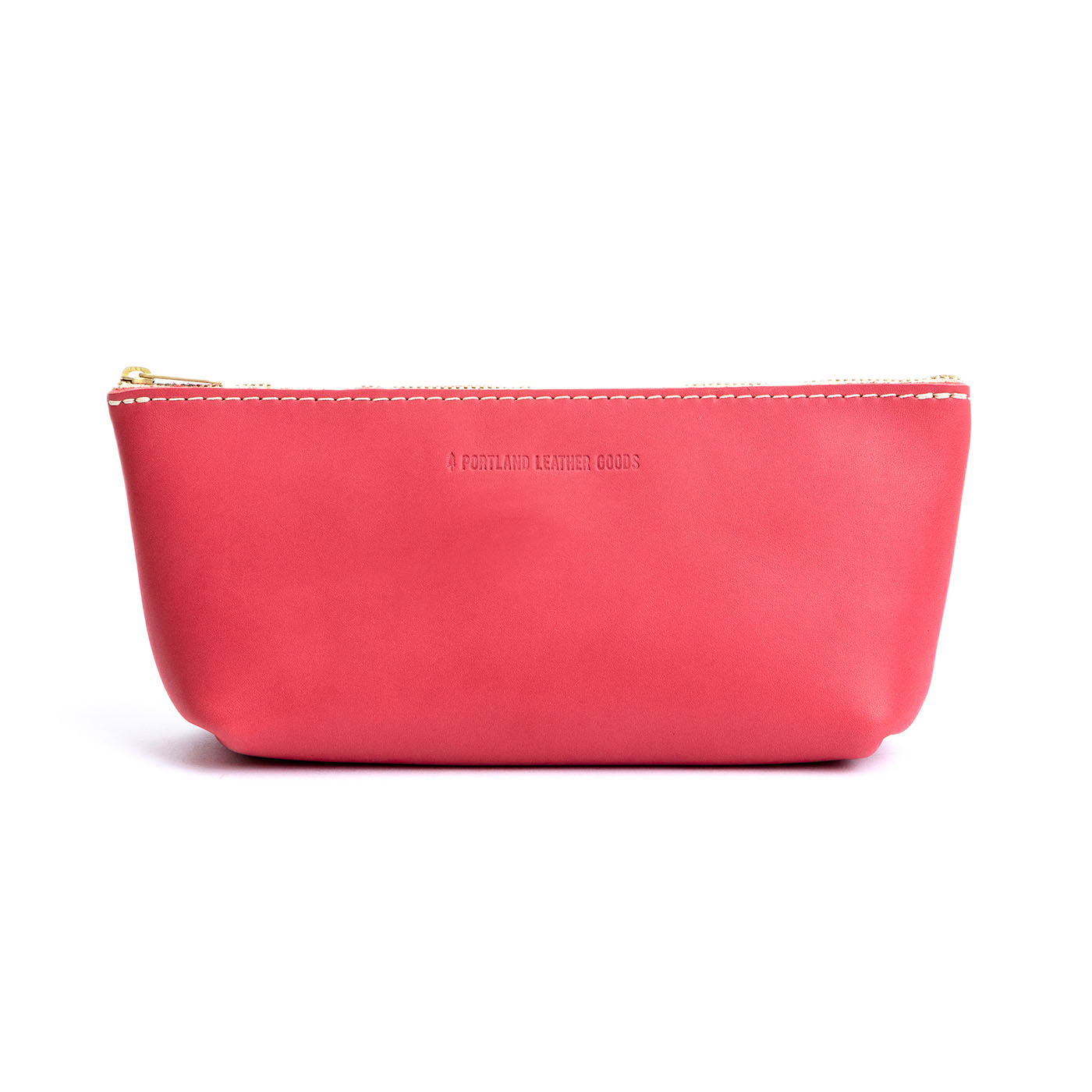 All Color: Tulip | Leather utility bag pouch with top zipper