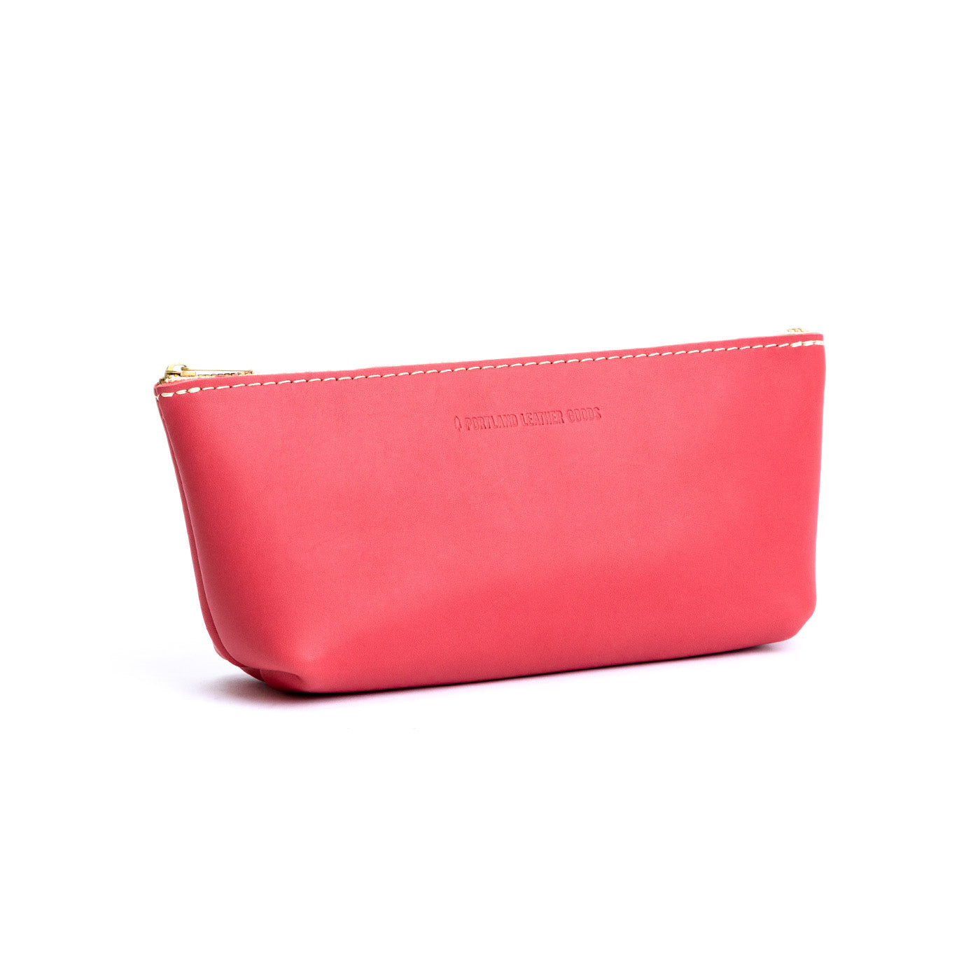 All Color: Tulip | Leather utility bag pouch with top zipper